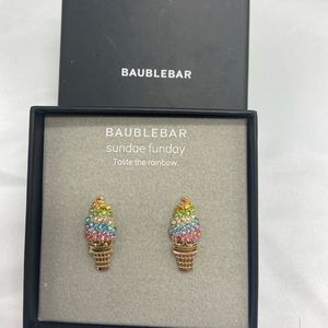 Baublebar Limited Edition Sundae Funday Icecream Cone Summer Sparkly Earrings